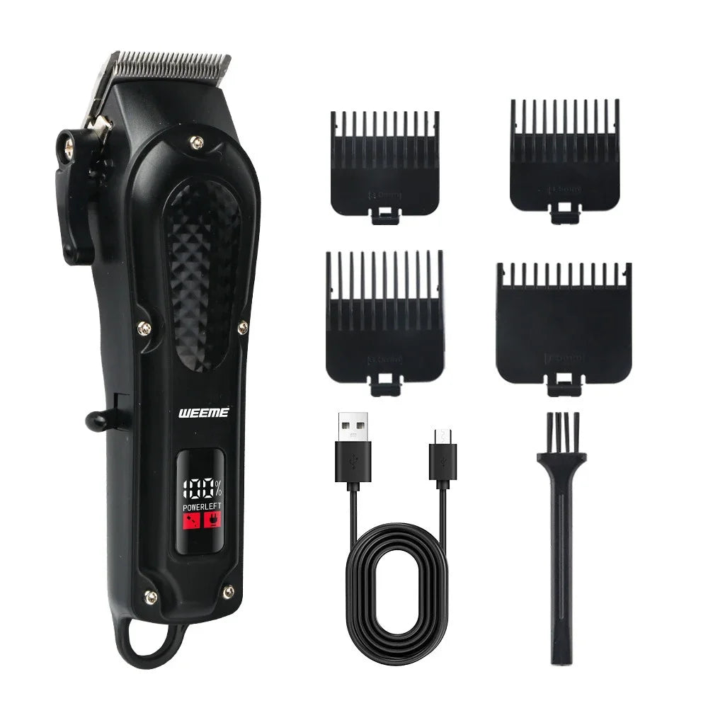 Vintage Hair Clipper Cordless Electric Hair Cutting Machine Portable Shaver Barber USB Fast Charging Hair Trimmer For Hairdresse