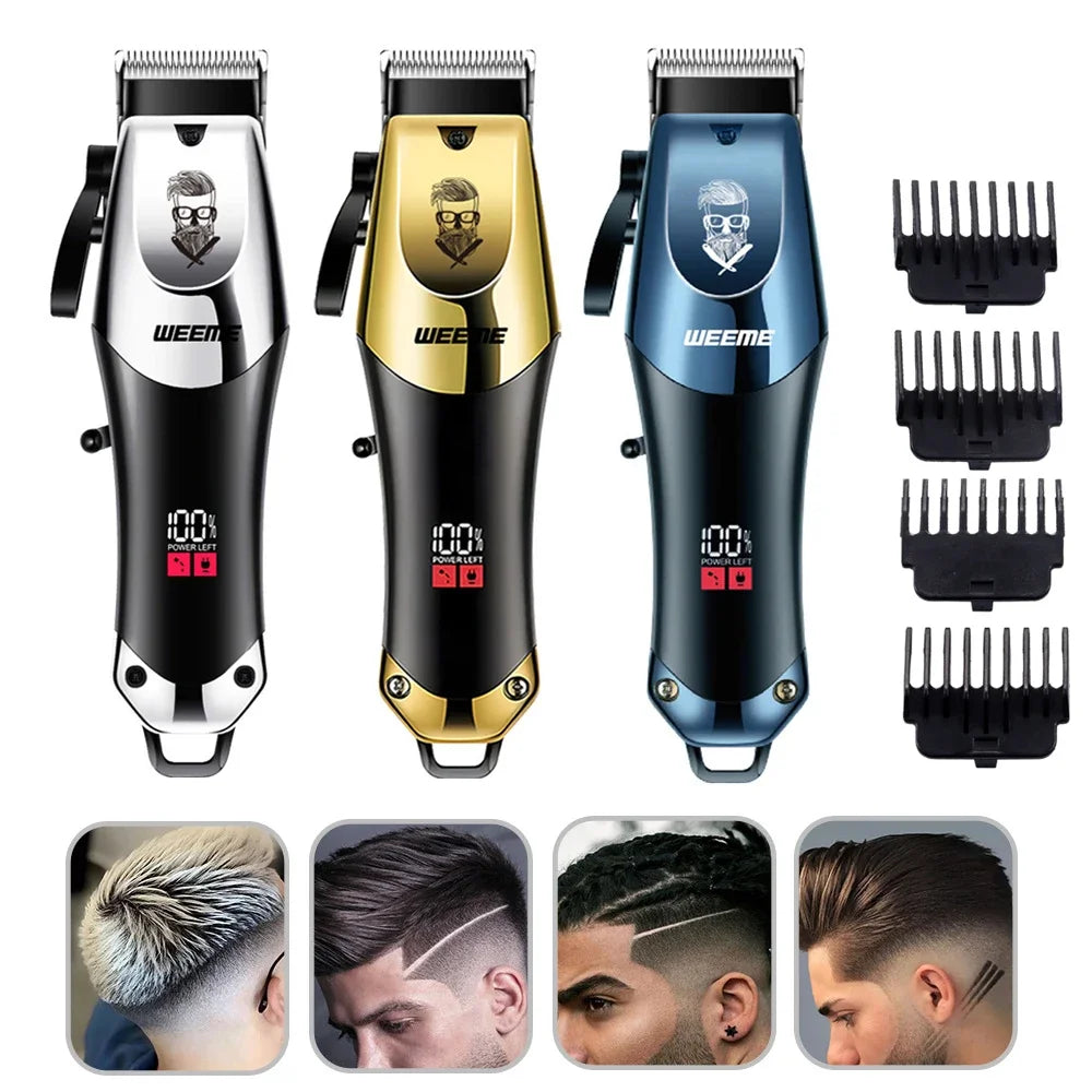 Vintage Hair Clipper Cordless Electric Hair Cutting Machine Portable Shaver Barber USB Fast Charging Hair Trimmer For Hairdresse