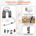8 en 1 Aspiradora y Secadora para Pelo de Perro Gato,2.5 L Grooming Kit de Aseo para Mascotas Aspiradora, Aspiradoras pelo de Mascota, Removedor de Pelo de Mascotas con 7 Herramientas Aseo y Cortauñas